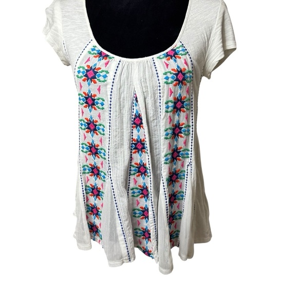Akemi + Kin | Anthropologie | Noyo Embroidered White Blouse | 100% Cotton - Picture 1 of 8